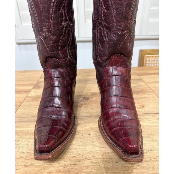Shyanne Womens Aspen Exotic American Alligator Western Boots Sz 6.5 Lightly Worn - Picture 7 of 16